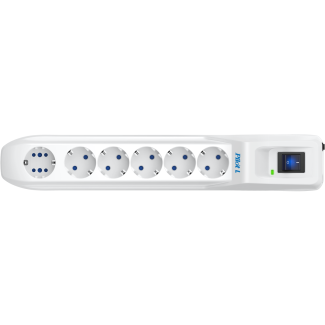 Сетевой фильтр Pilot L GP 6 розеток (5 евро + 1GP) 3 м ZIS Pilot L-6 GP 3M