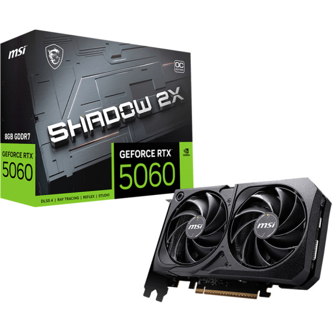 Видеокарта MSI RTX 5060 8G SHADOW 2X OC Видеокарта MSI RTX 5060 8G SHADOW 2X OC