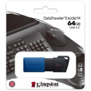 Флэш USB Kingston 64GB USB 3.2 Gen 1 DataTraveler Exodia M (Black + Blue) Kingston DTXM/64GB