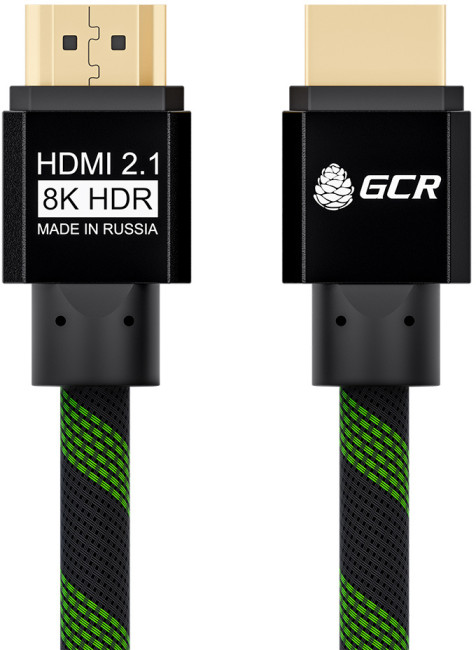 Greenconnect Кабель HDMI 2.1, 8K 60Hz, 4K 144Hz, 1.0m , динамический HDR 4:4:4, Ultra HD, 48.0 Гбит/с, тройное экранирование, ферритовые фильтры, GCR-51833 Greenconnect HDMI (m) - HDMI (m) 1м Greenconnect Кабель HDMI 2.1, 8K 60Hz, 4K 144Hz, 1.0m , динамический HDR 4:4:4, Ultra HD, 48.0 Гбит/с, тройное экранирование, ферритовые фильтры, GCR-51833 Greenconnect HDMI (m) - HDMI (m) 1м