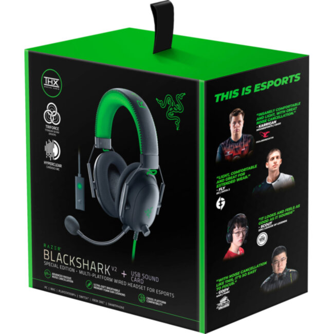 Razer Гарнитура Razer Blackshark V2 + USB Mic Enhancer - SE Razer Blackshark V2 Special Edition (RZ04-03230200-R3M1) Razer Гарнитура Razer Blackshark V2 + USB Mic Enhancer - SE Razer Blackshark V2 Special Edition (RZ04-03230200-R3M1)