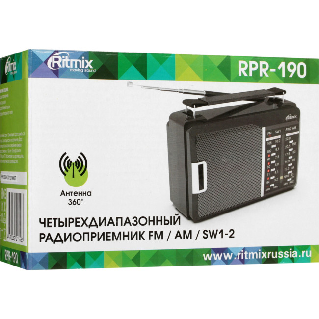 Радиоприёмник портативный RITMIX RPR-190 Радиоприёмник портативный RITMIX RPR-190
