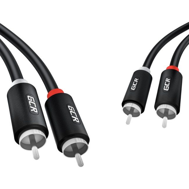 GCR Кабель 3.0m аудио 2 х RCA / 2 х RCA, черный, GCR-54130 Greenconnect GCR-54130, 3 м