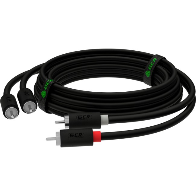 GCR Кабель 3.0m аудио 2 х RCA / 2 х RCA, черный, GCR-54130 Greenconnect GCR-54130, 3 м