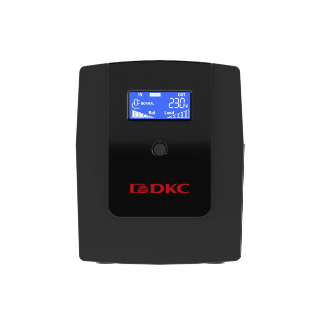 Линейно-интерактивный ИБП ДКС серии Info LCD, 1200 ВА/720 Вт, 1/1, 4xIEC C13, USB + RJ45, LCD, 2x7Aч DKC INFOLCD1200I Линейно-интерактивный ИБП ДКС серии Info LCD, 1200 ВА/720 Вт, 1/1, 4xIEC C13, USB + RJ45, LCD, 2x7Aч DKC INFOLCD1200I