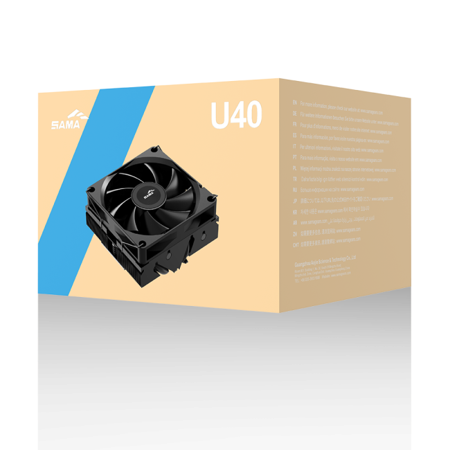 Кулер для процессора SAMA CPU Cooler U40-BKWNYXOX-G Black Кулер для процессора SAMA CPU Cooler U40-BKWNYXOX-G Black