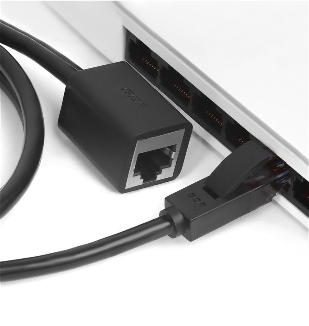 Greenconnect Удлинитель патч-корда прямой 1.5m, FTP медь, кат.6, черный, никелированный коннектор, 24 AWG, Premium ethernet high speed 10 Гбит/с, RJ45, T568B, GCR-51798 Greenconnect RJ45(m) - RJ45(f) Cat. 6 F/UTP PVC 1.5м чёрный