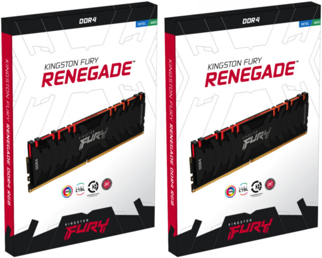 Память оперативная Kingston FURY Renegade RGB KF436C16RB1AK4/64