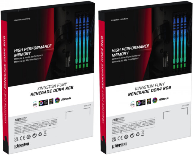 Память оперативная Kingston FURY Renegade RGB KF436C16RB1AK4/64