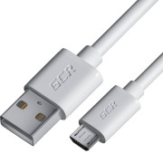 GCR Кабель 1.0m MicroUSB, белый, быстрая зарядка, 28/24 AWG, GCR-53231 Кабель Greenconnect 1.0 м (GCR-53231)