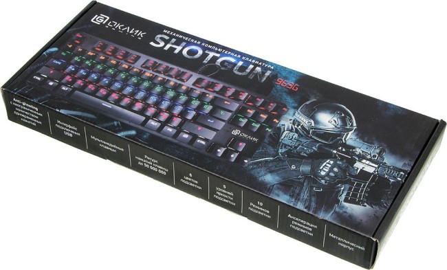 Клавиатура Oklick 969G SHOTGUN механическая черный USB Multimedia for gamer LED Oklick 1176616 Клавиатура Oklick 969G SHOTGUN механическая черный USB Multimedia for gamer LED Oklick 1176616