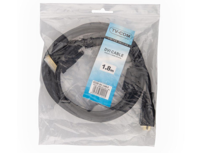 Кабель DVI-D to DVI-D (25M -25M) 2 фильтра, CU, 1,8м, TV-COM <DCG150V-1.8M> TV-COM DVI-D (m) - DVI-D (m) 1.8м Кабель DVI-D to DVI-D (25M -25M) 2 фильтра, CU, 1,8м, TV-COM <DCG150V-1.8M> TV-COM DVI-D (m) - DVI-D (m) 1.8м