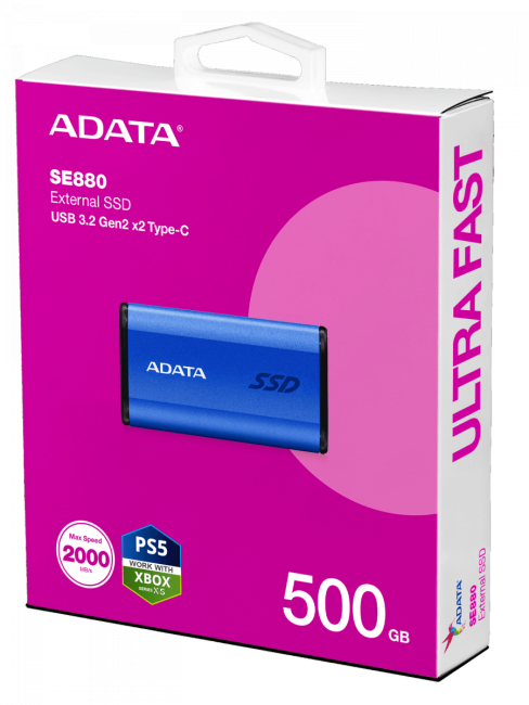 Твердотельный накопитель ADATA SSD SE880 500 ГБ (AELI-SE880-500GCBU)