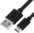 GCR QC Кабель 0.5m, TypeC, быстрая зарядка, черный TPE, черные коннекторы, 28/22 AWG, GCR-52725 Greenconnect USB 2.0 Type-AM - USB 2.0 Type-C (m) 0.5м