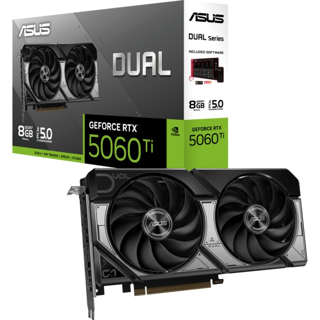 Видеокарта ASUS DUAL-RTX5060TI-8G (90YV0MP3-M0NA00) Видеокарта ASUS DUAL-RTX5060TI-8G (90YV0MP3-M0NA00)