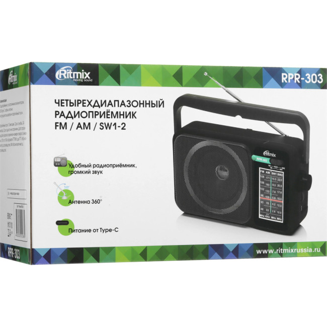 Радиоприёмник портативный RITMIX RPR-303 Радиоприёмник портативный RITMIX RPR-303