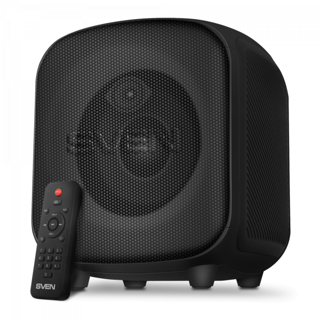 АС SVEN PS-555, черный, акустическая система (65 Вт, TWS, Bluetooth, USB, microSD, пульт, 4000мА*ч) SVEN PS-555