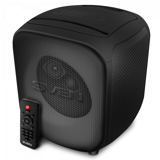 АС SVEN PS-555, черный, акустическая система (65 Вт, TWS, Bluetooth, USB, microSD, пульт, 4000мА*ч) SVEN PS-555