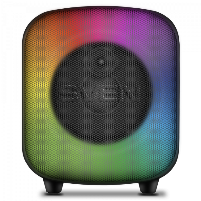 АС SVEN PS-555, черный, акустическая система (65 Вт, TWS, Bluetooth, USB, microSD, пульт, 4000мА*ч) SVEN PS-555