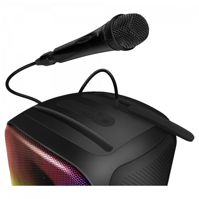 АС SVEN PS-555, черный, акустическая система (65 Вт, TWS, Bluetooth, USB, microSD, пульт, 4000мА*ч) SVEN PS-555