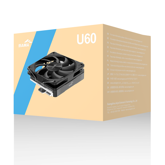 Кулер для процессора SAMA CPU Cooler U60-BKWNYXOX-G Black Кулер для процессора SAMA CPU Cooler U60-BKWNYXOX-G Black