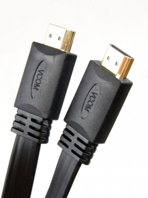 Кабель HDMI 19M/M,плоский, ver. 2.0, 4K@60 Hz 3m VCOM <CG522F-3M> VCOM HDMI (m) - HDMI (m) 3м Кабель HDMI 19M/M,плоский, ver. 2.0, 4K@60 Hz 3m VCOM <CG522F-3M> VCOM HDMI (m) - HDMI (m) 3м