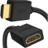 GCR Удлинитель 1.0m v1.4 HDMI-HDMI черный, 30/30 AWG, позолоченные контакты, Ethernet 10.2 Гбит/c, 19M / 19F, экран, GCR-54445 Greenconnect GCR-54445, 1 м