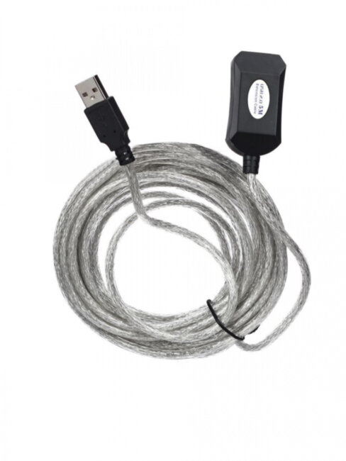 Кабель-адаптер USB2.0-repeater, удлинительный активный <Am-->Af> 5м Aopen/Qust <ACU823-5M> VCOM USB 2.0 Type-AM - USB 2.0 Type-AF 5м