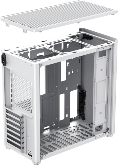 Компьютерный корпус mATX GameMax Spark Full White