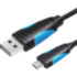 Кабель Vention USB 2.0 AM/micro B 5pin - 2м Черный Кабель Vention USB 2.0 AM/Micro-B - 2 м (VAS-A04-B200)