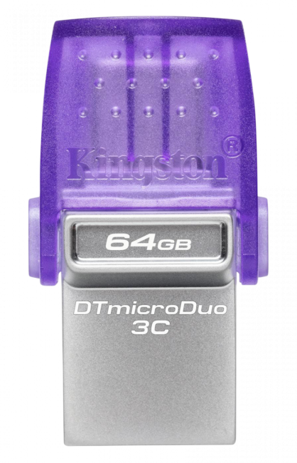 Флэш USB Kingston 64GB DataTraveler microDuo 3C 200MB/s dual USB-A + USB-C Kingston DataTraveler microDuo 3C 64GB (DTDUO3CG3/64GB)