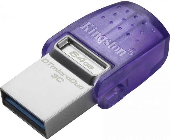 Флэш USB Kingston 64GB DataTraveler microDuo 3C 200MB/s dual USB-A + USB-C Kingston DataTraveler microDuo 3C 64GB (DTDUO3CG3/64GB)