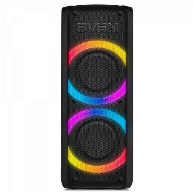 АС SVEN PS-710, черный, акустическая система (100 Вт, TWS, Bluetooth, FM, USB, microSD, LED-дисплей, 4400мА*ч) SVEN PS-710 АС SVEN PS-710, черный, акустическая система (100 Вт, TWS, Bluetooth, FM, USB, microSD, LED-дисплей, 4400мА*ч) SVEN PS-710