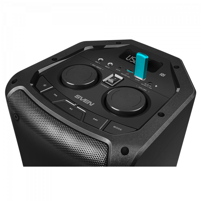 АС SVEN PS-710, черный, акустическая система (100 Вт, TWS, Bluetooth, FM, USB, microSD, LED-дисплей, 4400мА*ч) SVEN PS-710 АС SVEN PS-710, черный, акустическая система (100 Вт, TWS, Bluetooth, FM, USB, microSD, LED-дисплей, 4400мА*ч) SVEN PS-710