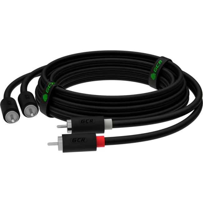 GCR Кабель 7.5m аудио 2 х RCA / 2 х RCA , черный, GCR-54132 Greenconnect GCR-54132, 7.5 м