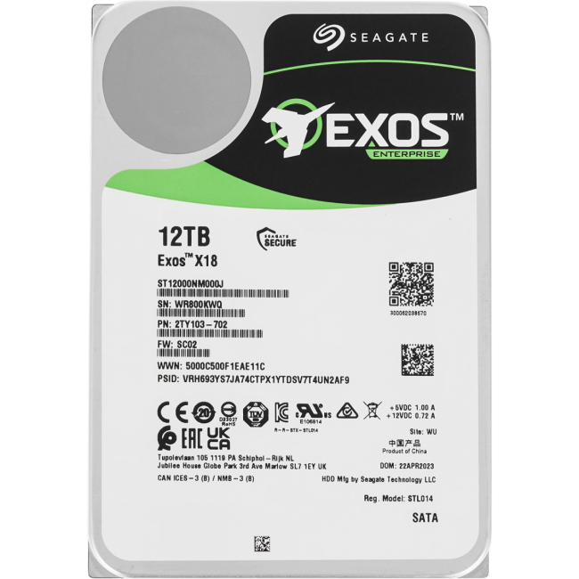 Жесткий диск Seagate Exos X18 12Tb (ST12000NM000J) Жесткий диск Seagate Exos X18 12Tb (ST12000NM000J)