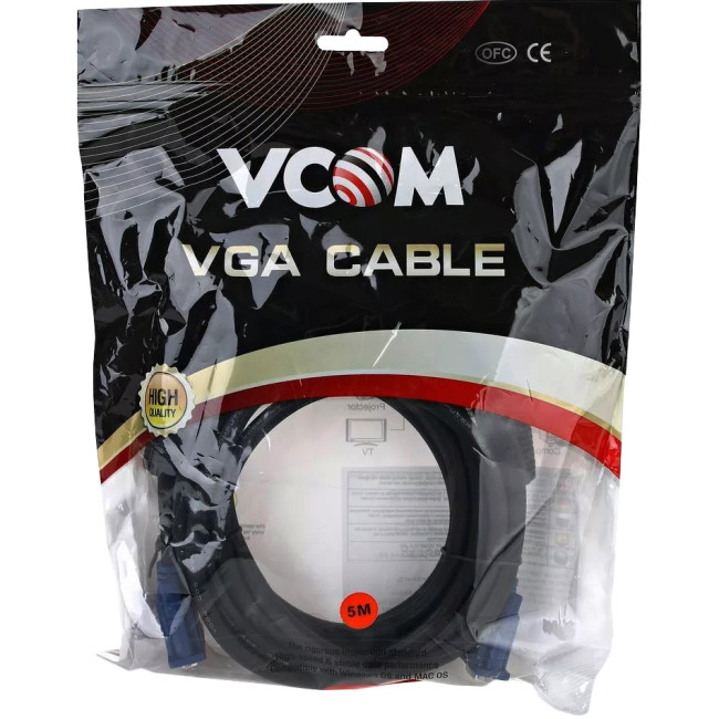 Кабель удлинительный Монитор-SVGA card (15M-15F) 5m, 2 фильтра VCOM <VVG6460-5M> VCOM VVG6460-5MO Кабель удлинительный Монитор-SVGA card (15M-15F) 5m, 2 фильтра VCOM <VVG6460-5M> VCOM VVG6460-5MO