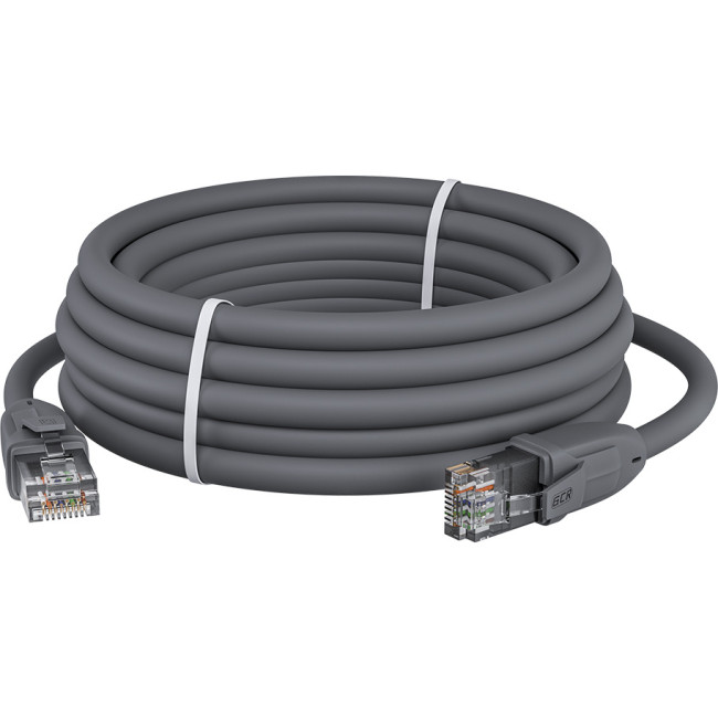 GCR Патч-корд прямой 20.0m UTP кат.6, серый, 24 AWG, ethernet high speed, RJ45, T568B, GCR-52599 Greenconnect GCR-52599