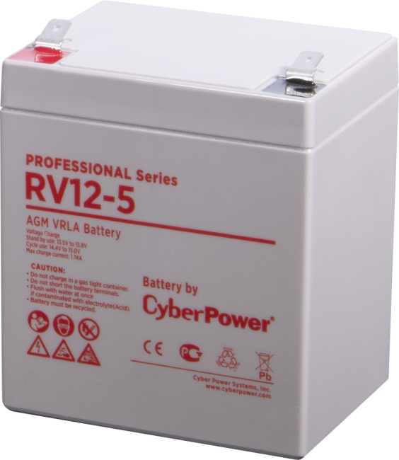 Аккумуляторная батарея PS CyberPower RV 12-5 / 12 В 5,7 Ач Батарея аккумуляторная для ИБП CyberPower Professional series RV 12-5