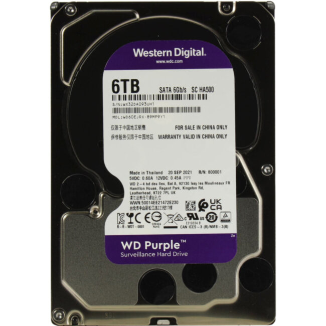 Жесткий диск Western Digital Purple 6TB (WD60EJRX)