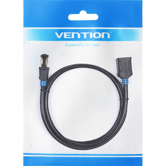 Патч-корд удлинитель Vention прямой SSTP cat.6, RJ45 - 3м. Черный Vention IBLBI
