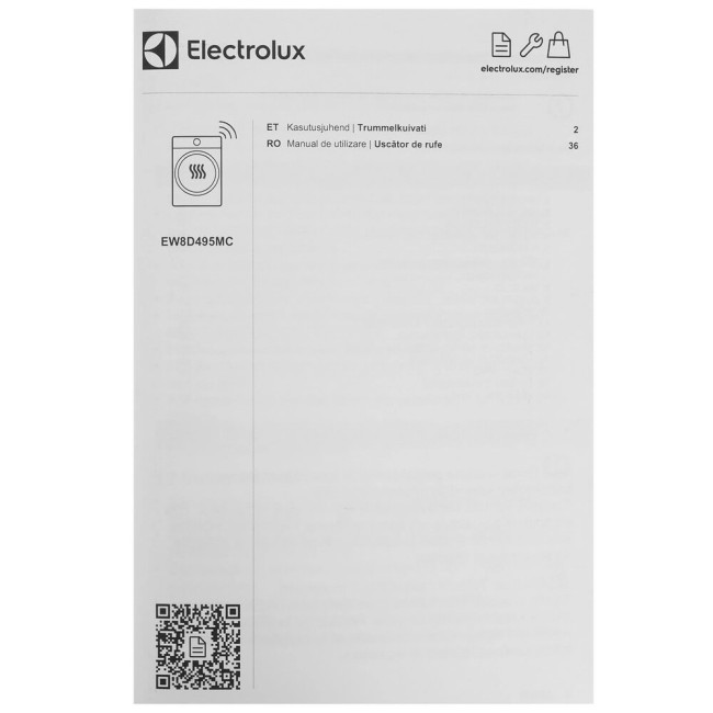 Сушильный барабан ELECTROLUX Electrolux EW8D495MC Сушильный барабан ELECTROLUX Electrolux EW8D495MC