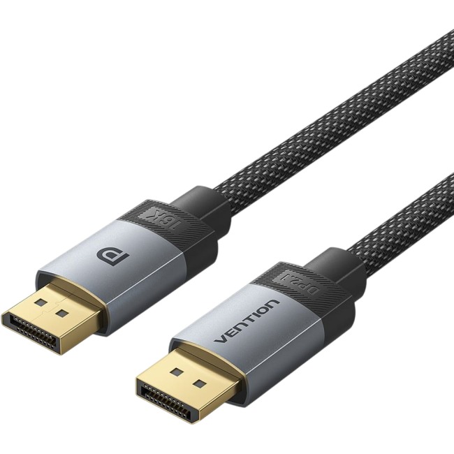 Кабель Vention DisplayPort v2.1 20M/20M - 2м Тканевая оплетка Vention HGBHH Кабель Vention DisplayPort v2.1 20M/20M - 2м Тканевая оплетка Vention HGBHH