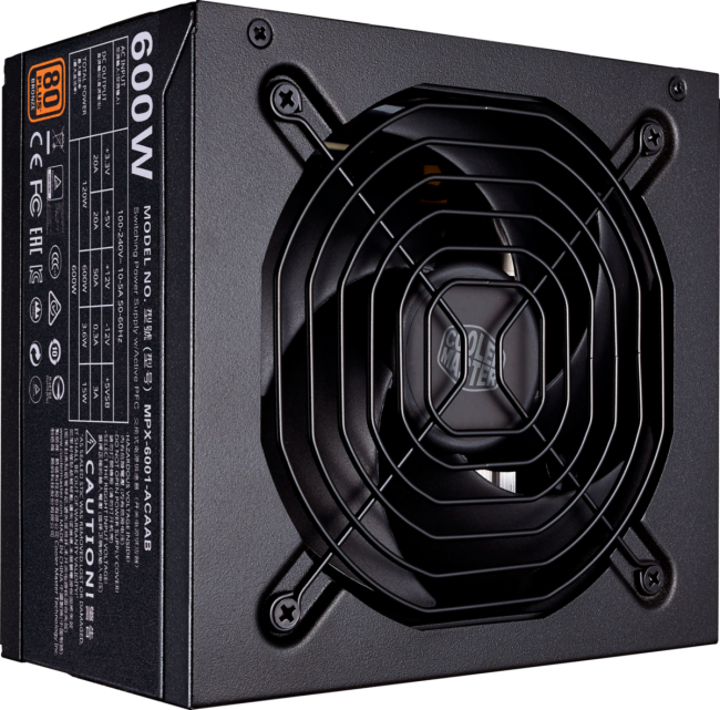 Блок питания 600 Ватт Cooler Master MWE Bronze 600W V2 Блок питания 600 Ватт Cooler Master MWE Bronze 600W V2