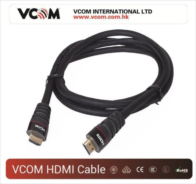Кабель HDMI 19M/M ver. 2.0 черные коннекторы, 3m VCOM <CG526S-B-3M> Blister VCOM HDMI (m) - HDMI (m) 3м Кабель HDMI 19M/M ver. 2.0 черные коннекторы, 3m VCOM <CG526S-B-3M> Blister VCOM HDMI (m) - HDMI (m) 3м