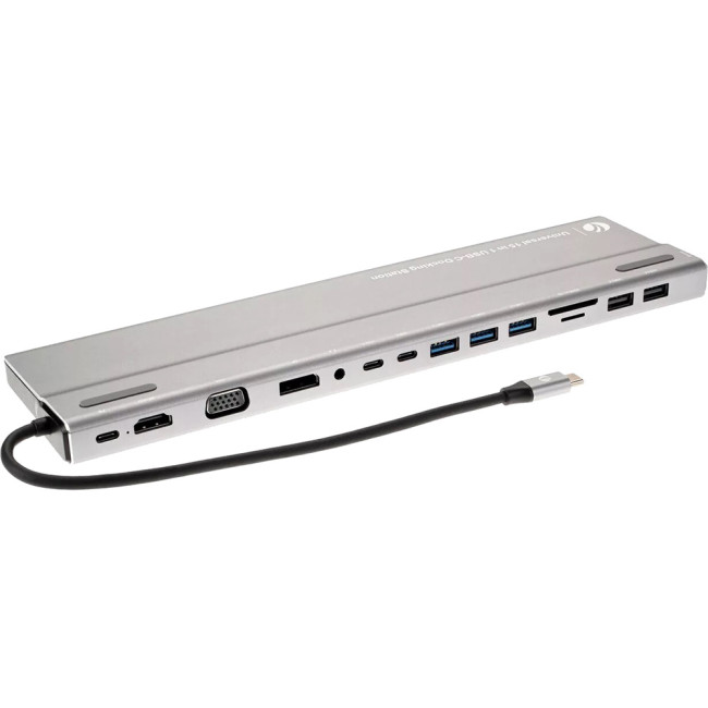 Адаптер TypeC -->3*USB3.0+2*USB2.0+VGA+RJ45+SD+TF+AUD+HDMI+DP+2*USB3.1 Data+PD<CU4703> VCOM CU4703