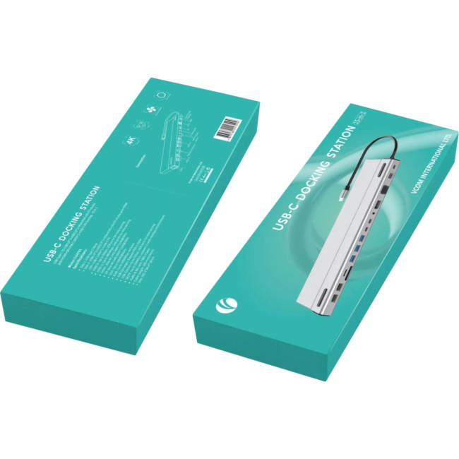 Адаптер TypeC -->3*USB3.0+2*USB2.0+VGA+RJ45+SD+TF+AUD+HDMI+DP+2*USB3.1 Data+PD<CU4703> VCOM CU4703