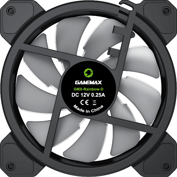 Кулер для корпуса ПК Gamemax FN-12Rainbow-D Кулер для корпуса ПК Gamemax FN-12Rainbow-D