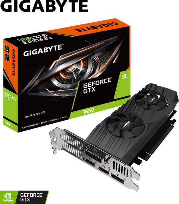 Видеокарта Gigabyte GeForce GTX 1650 D6 Low Profile 4G Видеокарта Gigabyte GeForce GTX 1650 D6 Low Profile 4G