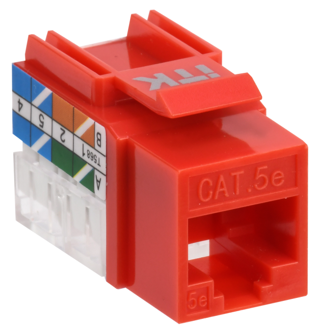 Модуль Keystone Jack кат. 5E UTP 110 IDC 90 град. ITK CS1-1C5EU-11 Модуль Keystone Jack кат. 5E UTP 110 IDC 90 град. ITK CS1-1C5EU-11
